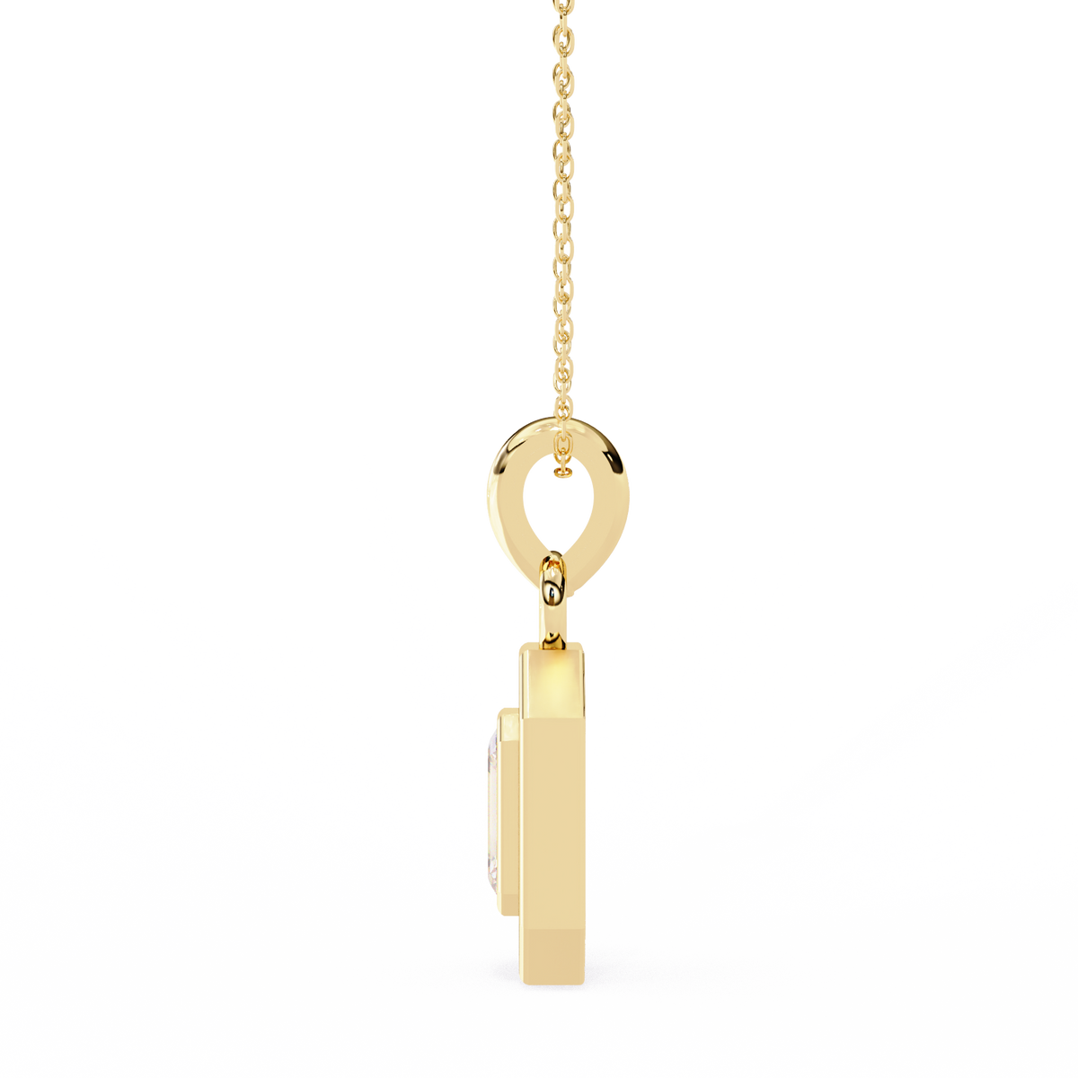 Natural Diamond Empire Halo Pendant