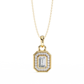Natural Diamond Empire Halo Pendant