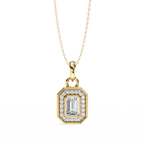 Natural Diamond Empire Halo Pendant