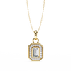 Natural Diamond Empire Halo Pendant