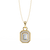 Natural Diamond Empire Halo Pendant