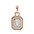 Natural Diamond Empire Halo Pendant