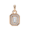 Natural Diamond Empire Halo Pendant