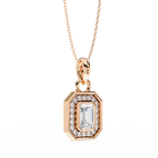 Natural Diamond Empire Halo Pendant