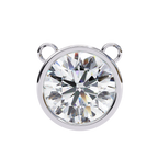 White Gold Round Brilliant Bezel Solitaire Pendant