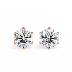 Brilliant Round Cut Natural Diamond Stud Earrings