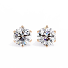 Brilliant Round Cut Natural Diamond Stud Earrings