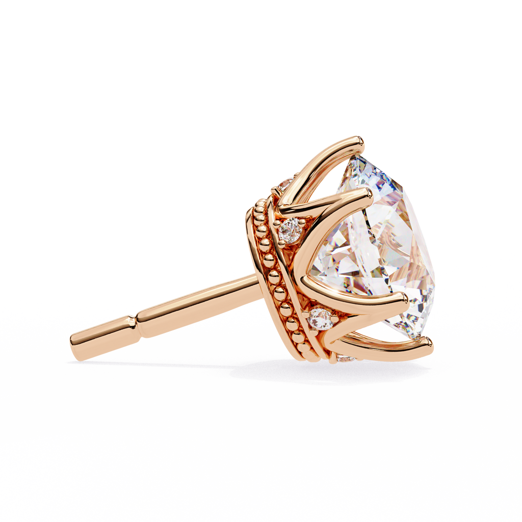 Brilliant Round Cut Natural Diamond Stud Earrings