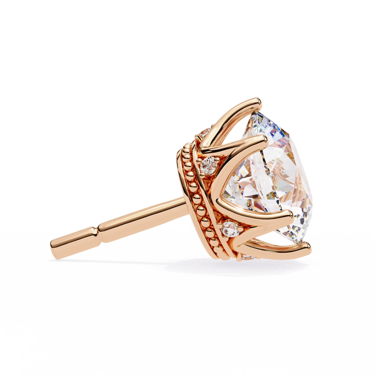 Brilliant Round Cut Natural Diamond Stud Earrings