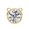 Gold Round Brilliant Diamond Bezel Solitaire Pendant