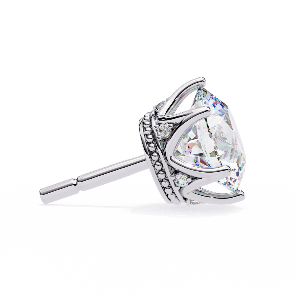 Brilliant Round Cut Natural Diamond Stud Earrings