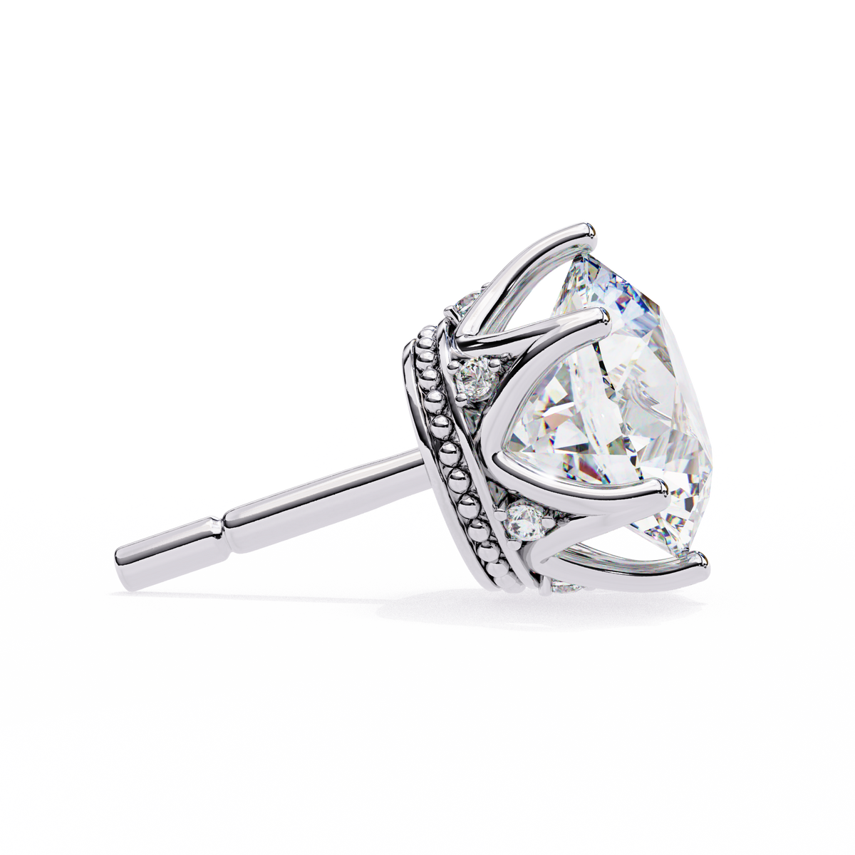 Brilliant Round Cut Natural Diamond Stud Earrings