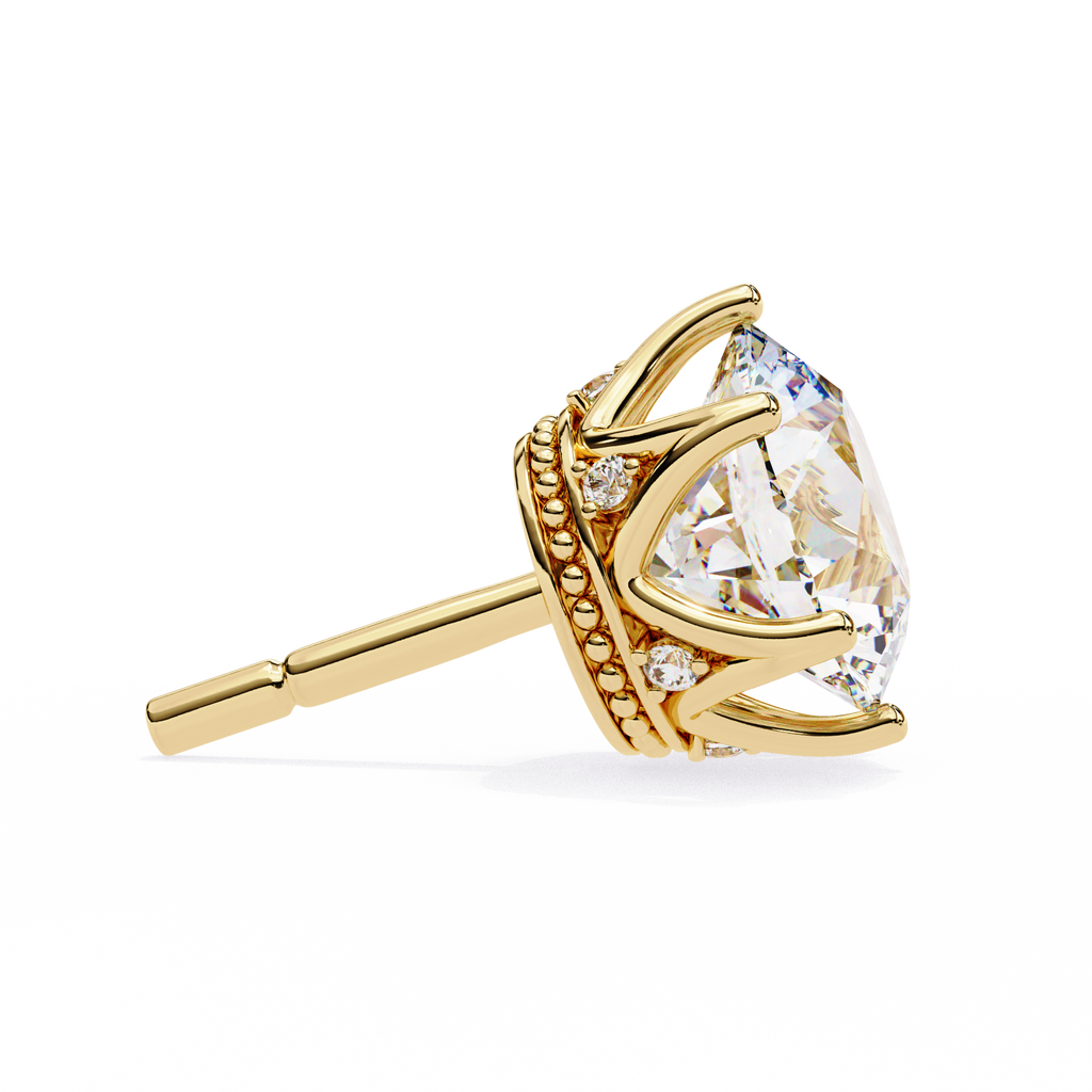Brilliant Round Cut Natural Diamond Stud Earrings