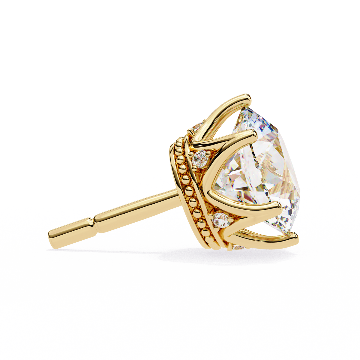 Brilliant Round Cut Natural Diamond Stud Earrings