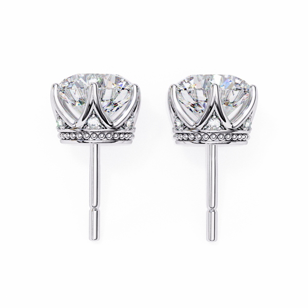 Brilliant Round Cut Natural Diamond Stud Earrings