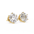 Brilliant Round Cut Natural Diamond Stud Earrings