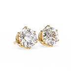 Brilliant Round Cut Natural Diamond Stud Earrings