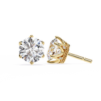 Brilliant Round Cut Natural Diamond Stud Earrings