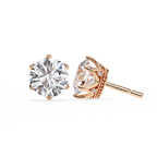 Brilliant Round Cut Natural Diamond Stud Earrings