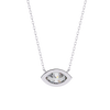 Marquise-Cut Evil Eye Natural Diamond Pendant