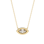 Marquise-Cut Evil Eye Natural Diamond Pendant