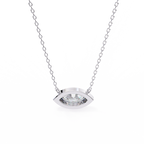 White Gold East-West Marquise Diamond Pendant