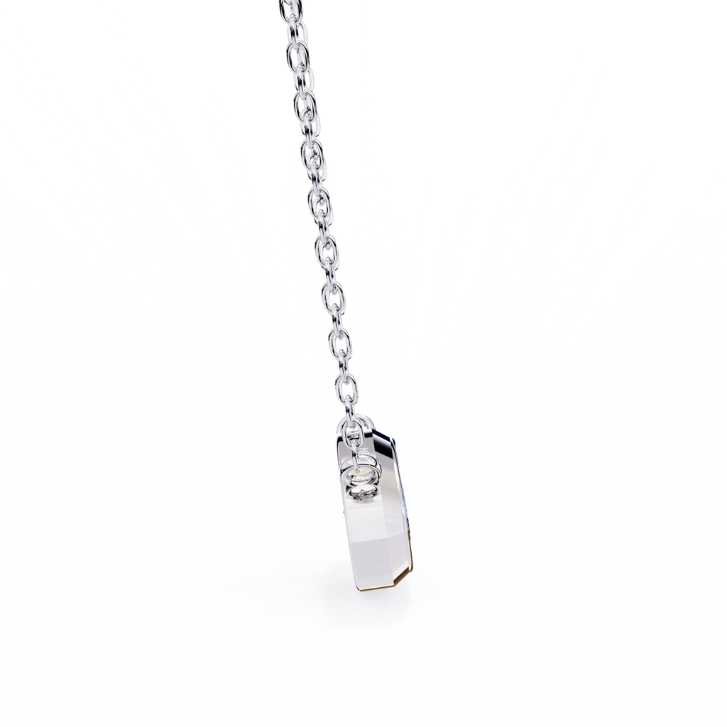 White Gold East-West Marquise Diamond Pendant