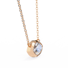 Rose Gold East-West Marquise Diamond Bezel Pendant