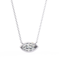 White Gold East-West Marquise Diamond Pendant