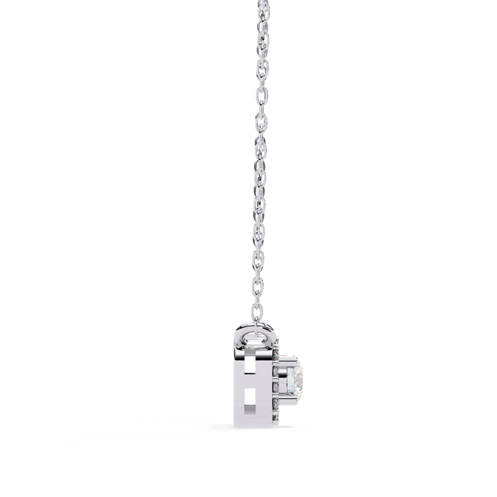 Natural Diamond Halo Luxe Pendant