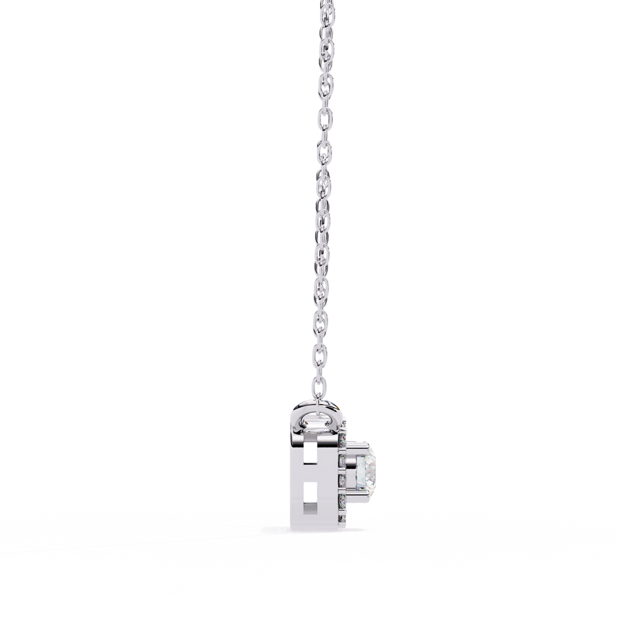 Natural Diamond Halo Luxe Pendant