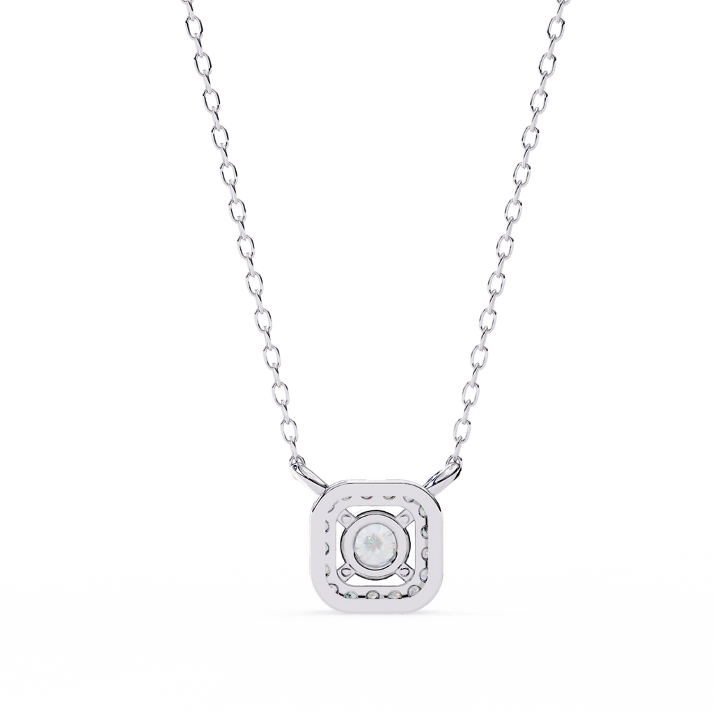 Natural Diamond Halo Luxe Pendant