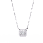 Natural Diamond Halo Luxe Pendant