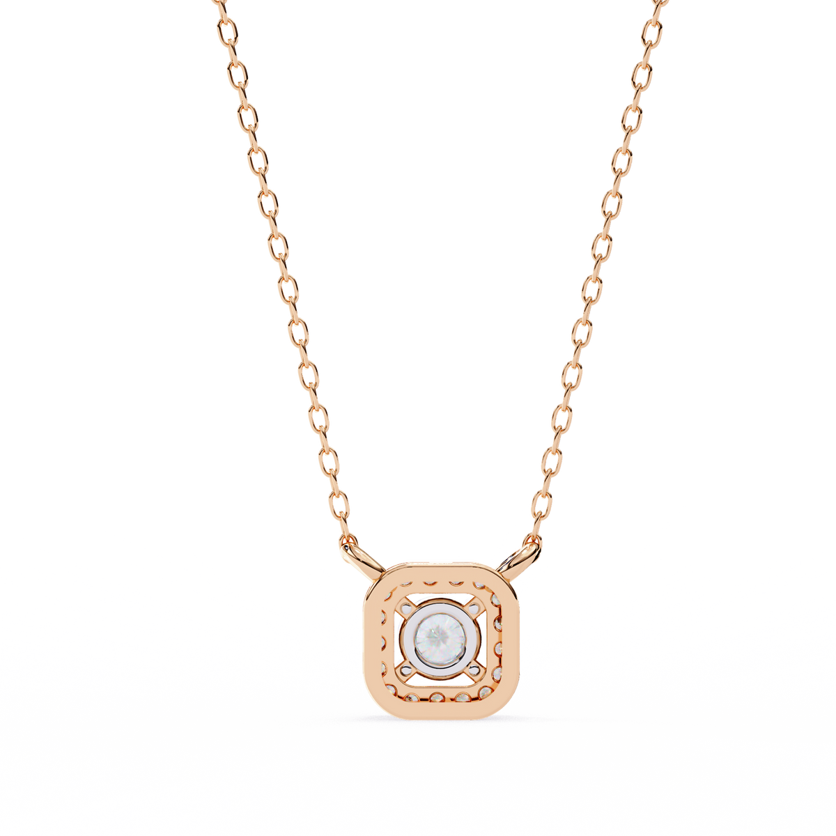 Natural Diamond Halo Luxe Pendant