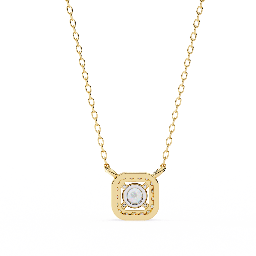 Natural Diamond Halo Luxe Pendant