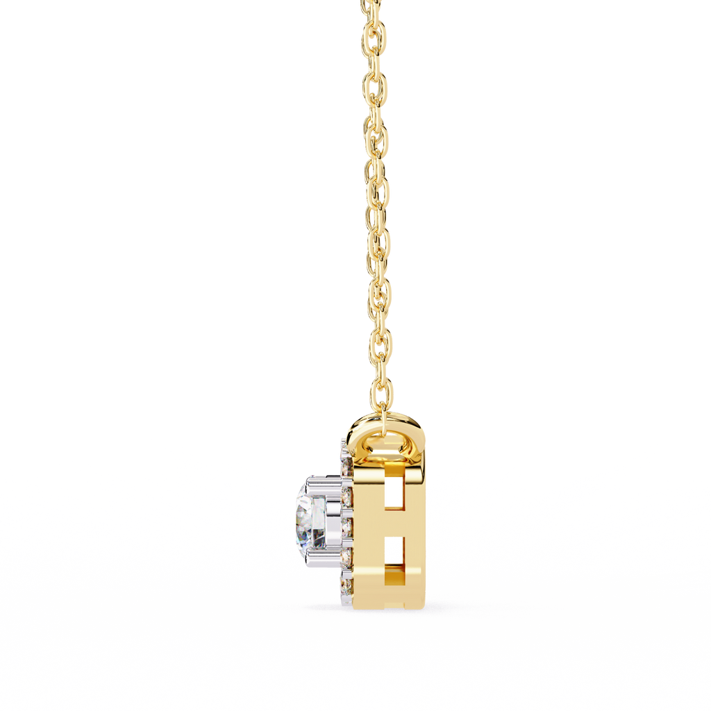 Natural Diamond Halo Luxe Pendant
