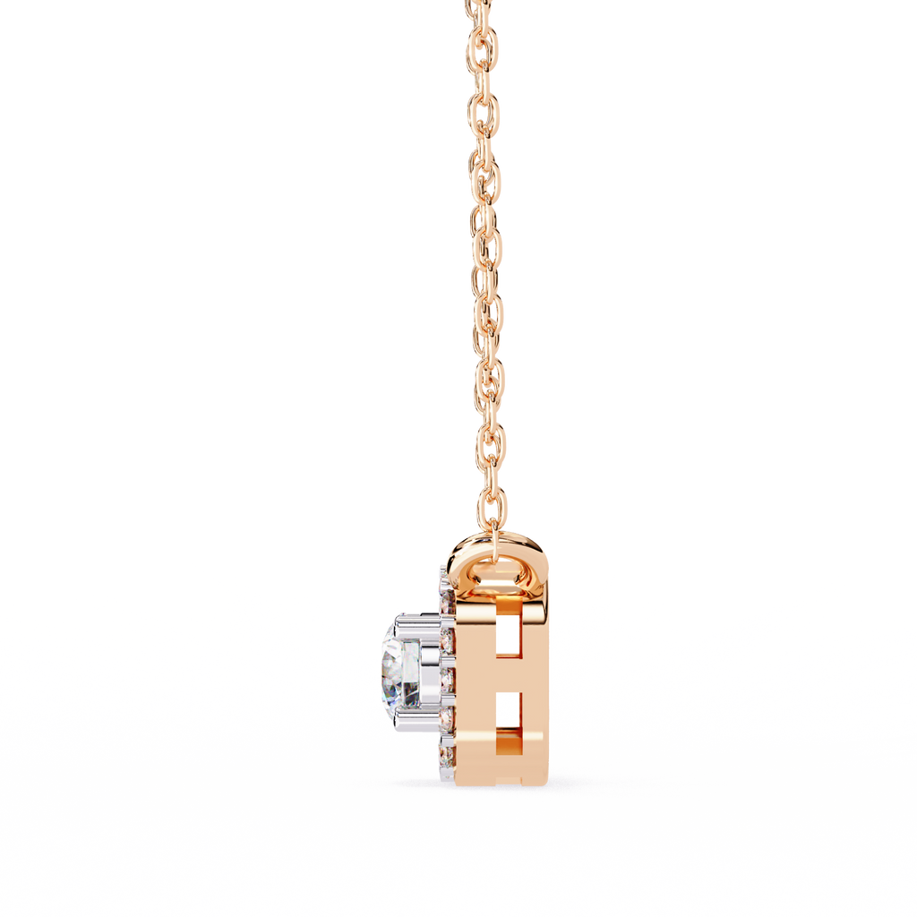 Natural Diamond Halo Luxe Pendant