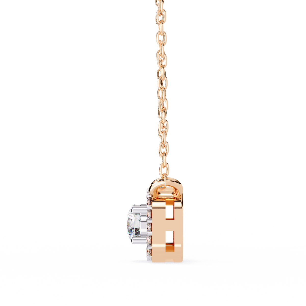 Natural Diamond Halo Luxe Pendant