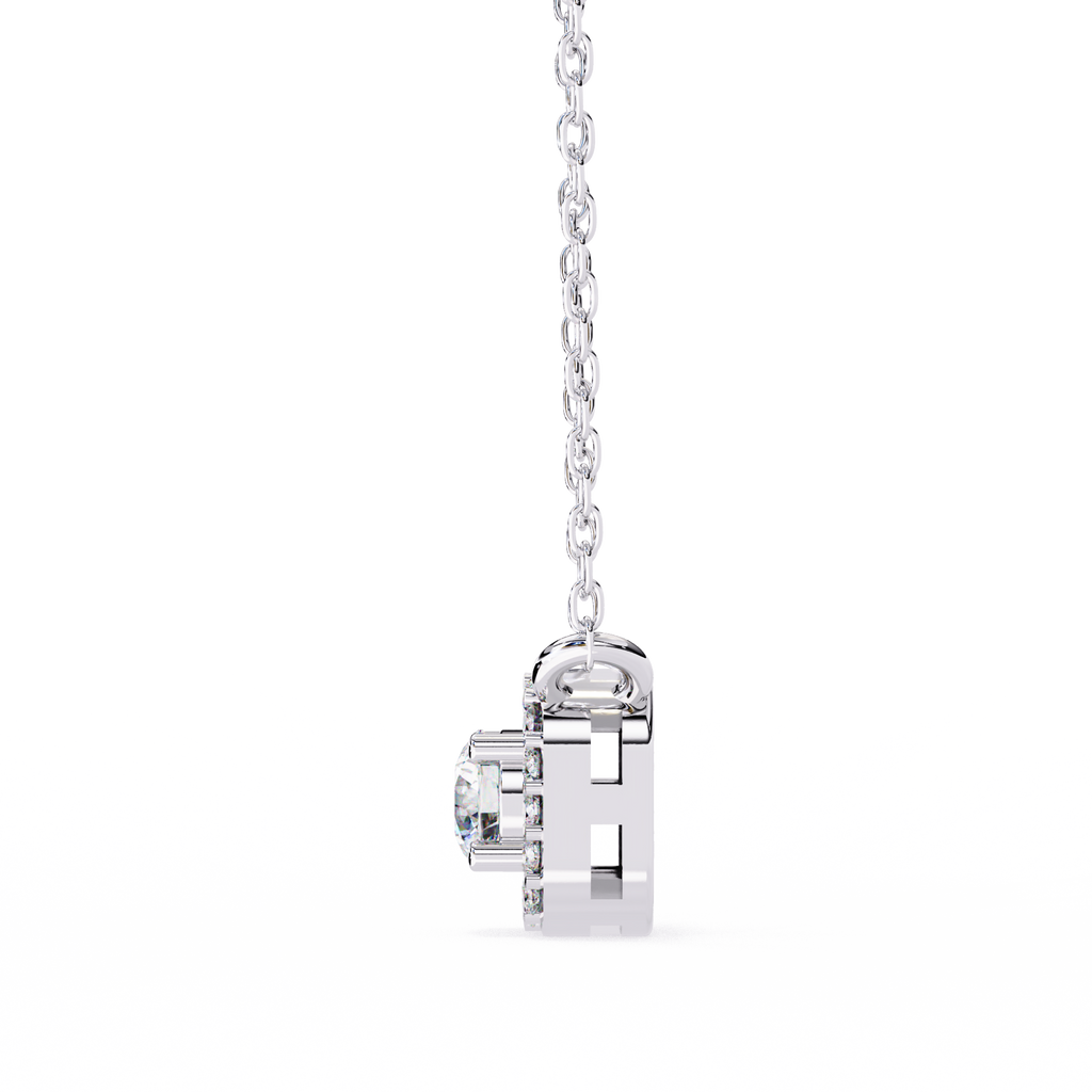 Natural Diamond Halo Luxe Pendant