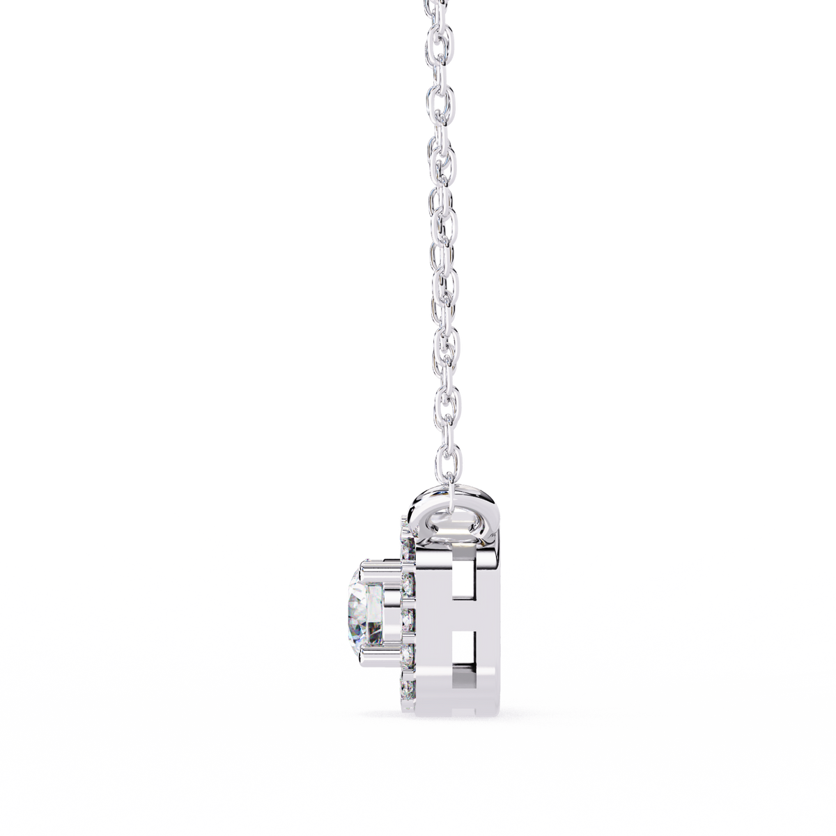 Natural Diamond Halo Luxe Pendant