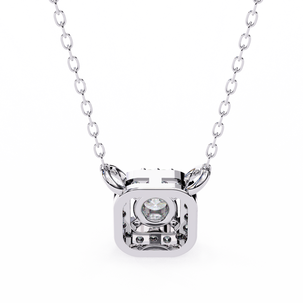 Natural Diamond Halo Luxe Pendant