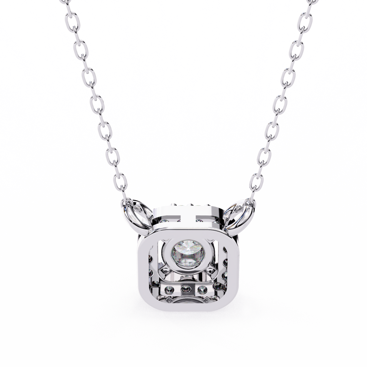 Natural Diamond Halo Luxe Pendant