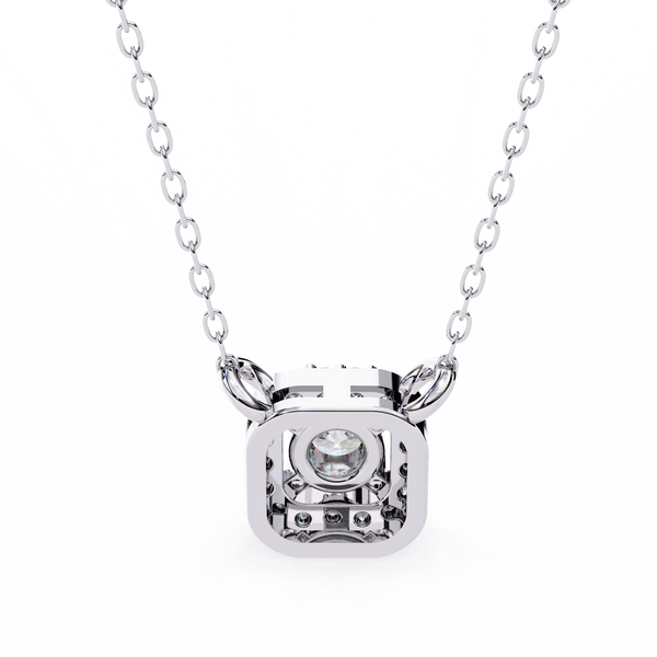 Natural Diamond Halo Luxe Pendant