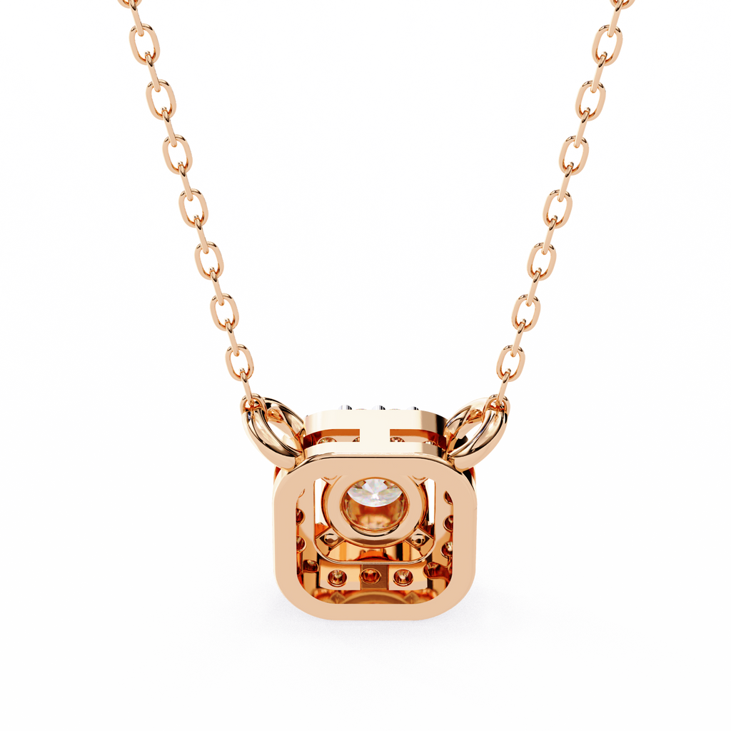 Natural Diamond Halo Luxe Pendant