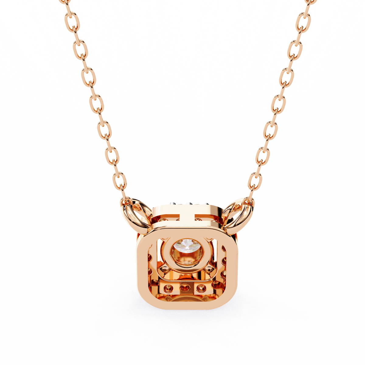 Natural Diamond Halo Luxe Pendant