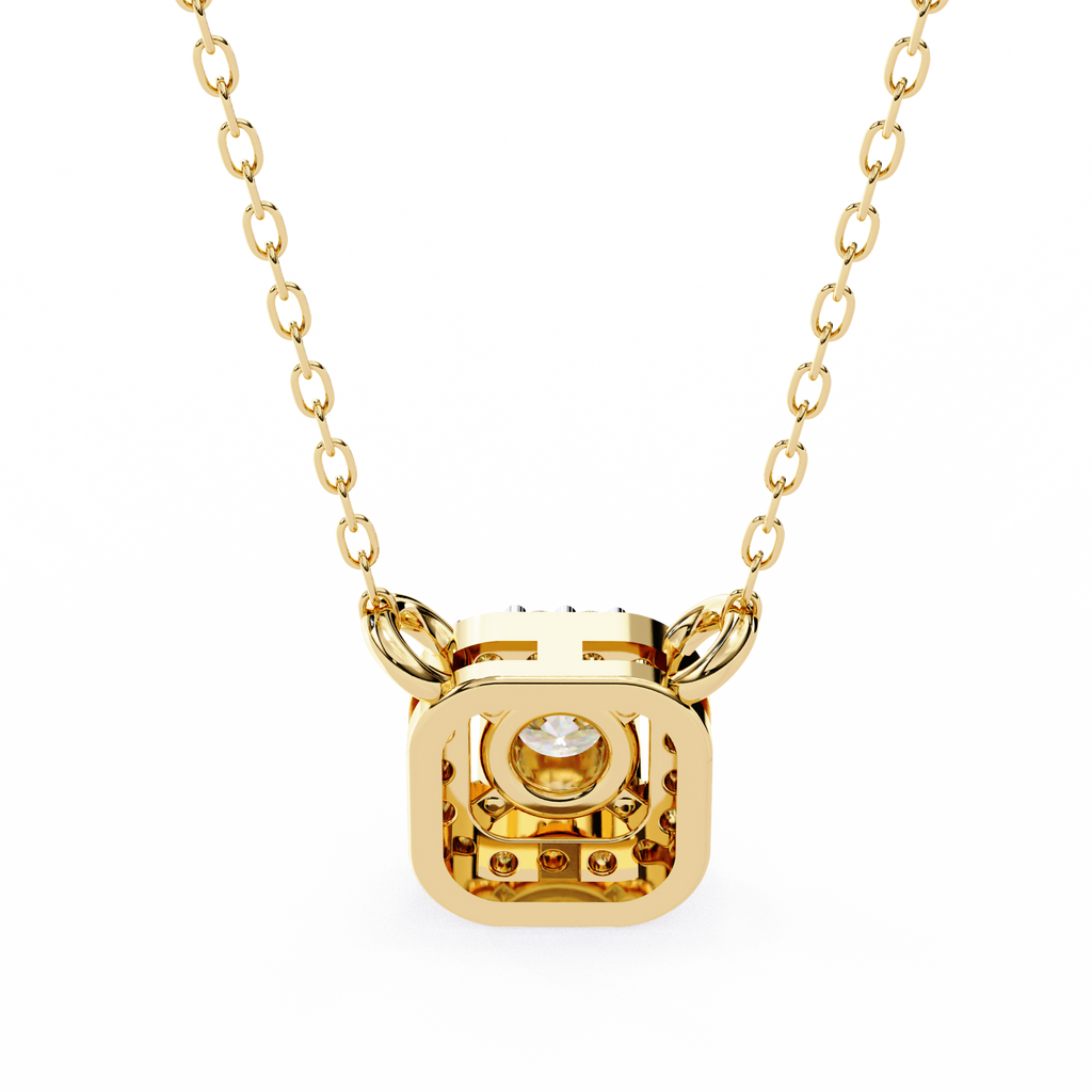 Natural Diamond Halo Luxe Pendant