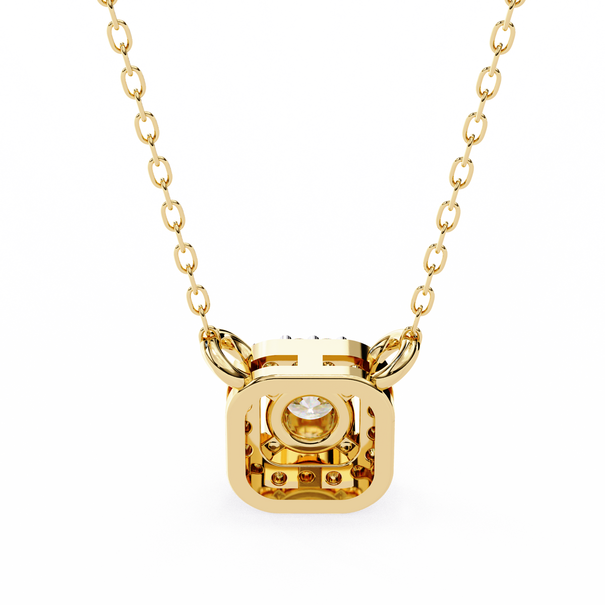 Natural Diamond Halo Luxe Pendant