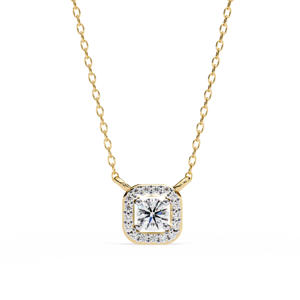 Natural Diamond Halo Luxe Pendant