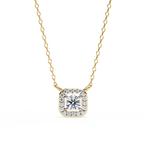 Natural Diamond Halo Luxe Pendant
