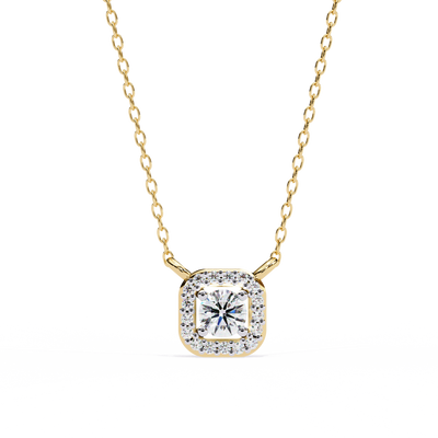 Natural Diamond Halo Luxe Pendant